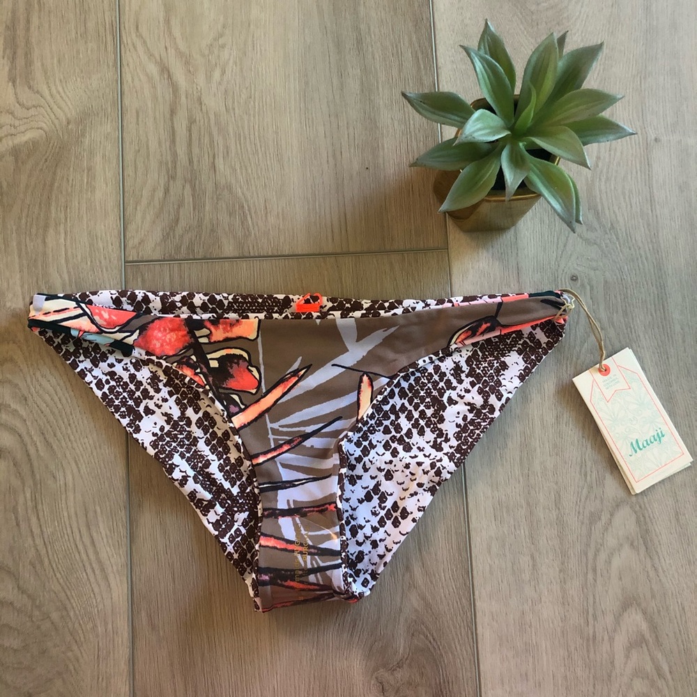 Maaji Large Reversible Cheeky Bikini Bottoms NWT